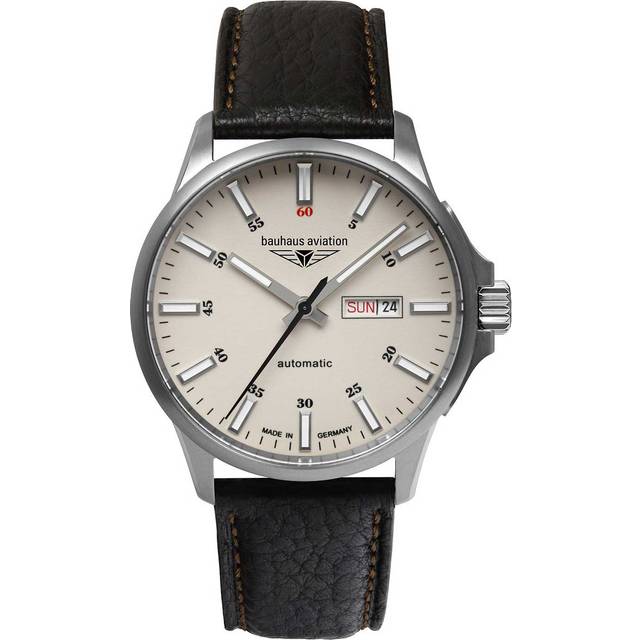 Bauhaus 2866-5 Herrenuhr Aviation Automatik Titanium 42mm 10ATM
