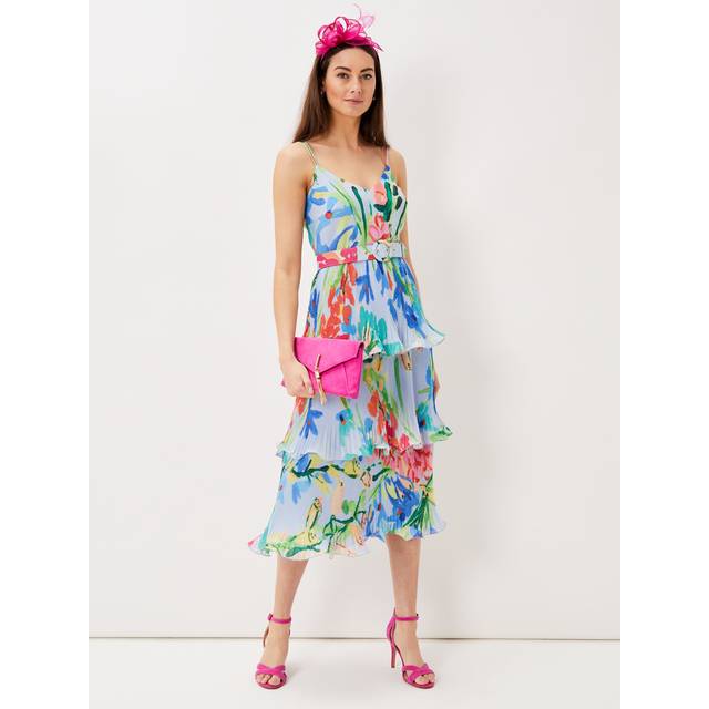 Phase Eight Women's River Floral Tiered Midi Dress - Multi-Coloured - 18
