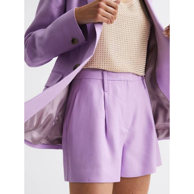 Reiss Hollie Pleat Front Linen-Blend Short
