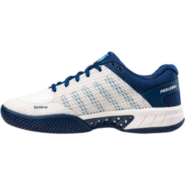 K-Swiss Men's Express Light Pickleball Shoe  Blue Opal/Blanc De Blanc/Cyan Blue  8 M