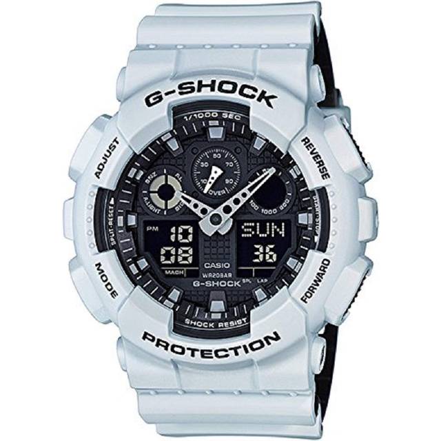 Casio Men&#39;s G-Shock Quartz Watch with Resin Strap  White  16 Model: GA-100L-7A