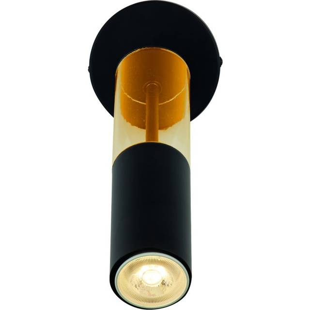 Searchlight - Merrygold Wall Light Black, Amber Acrylic