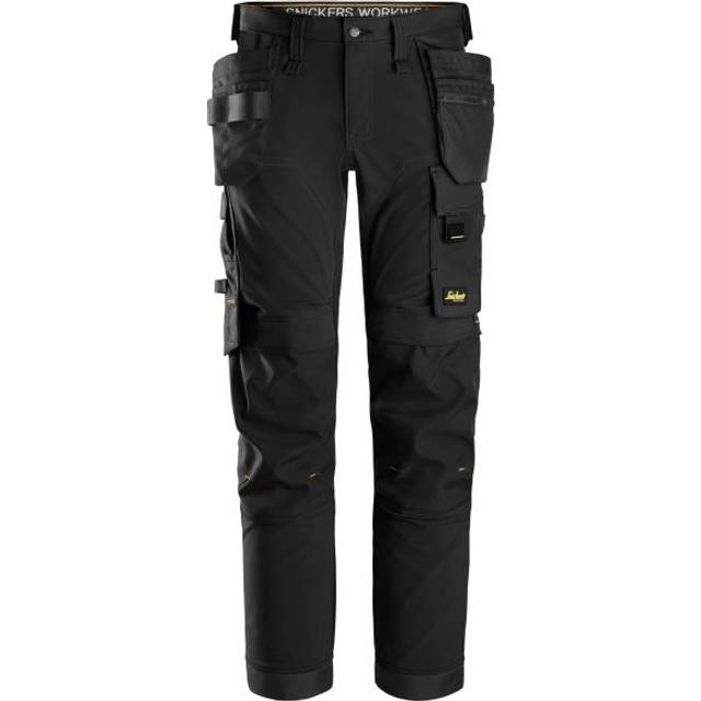 Snickers 6275 Mens Allround Work 4 Way Stretch Holster Pocket Work Trousers Steel Grey / Black 35" 30"