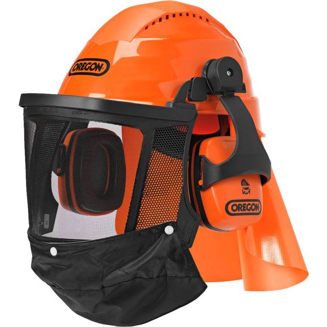 Oregon Waipoua Professional Chainsaw Safety Helmet with Protective Ear Muff and Mesh Visor, Hard Hat Safety Protection Equipment