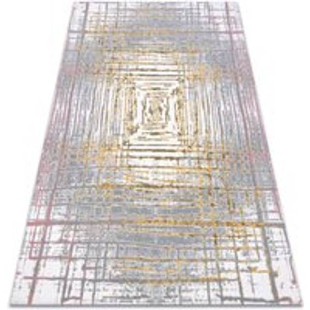 Carpet acrylic uskup Abstraction 353 ivory / yellow multicolour 160x230 cm