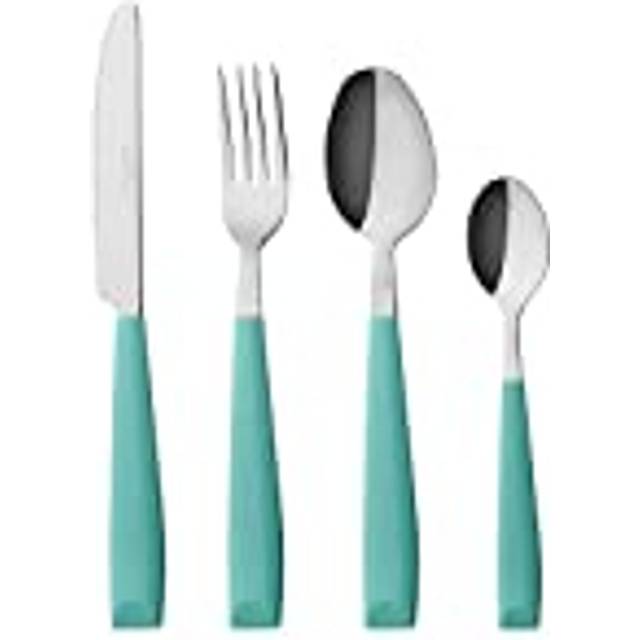 Cutlery 16 Piece Cutlery Set, Service for 4 - Turquoise (16)
