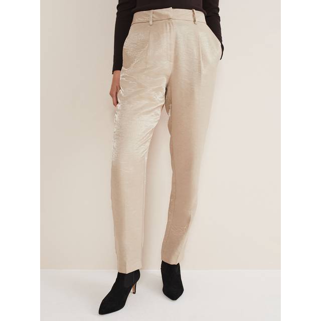 Phase Eight Women's Kehlani Shimmer Peg Trouser Co-Ord - Champagne - 16