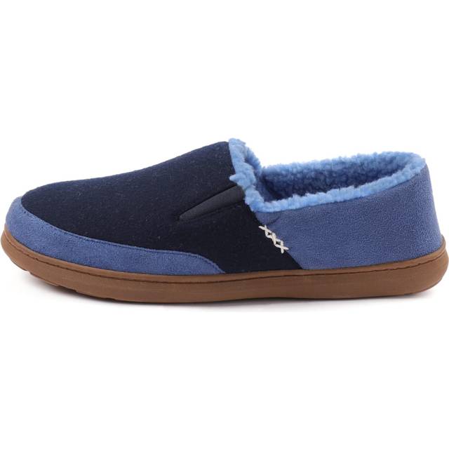 Zigzagger Men's Zermatt Wool-blend Loafer Slippers with Memory Foam Indoor  Blue  11 US