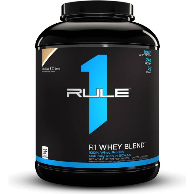 Rule One Proteins  Whey Blend  Protein Powder Drink Mix  Cookies & Creme  4.95 lb (2.24 kg)