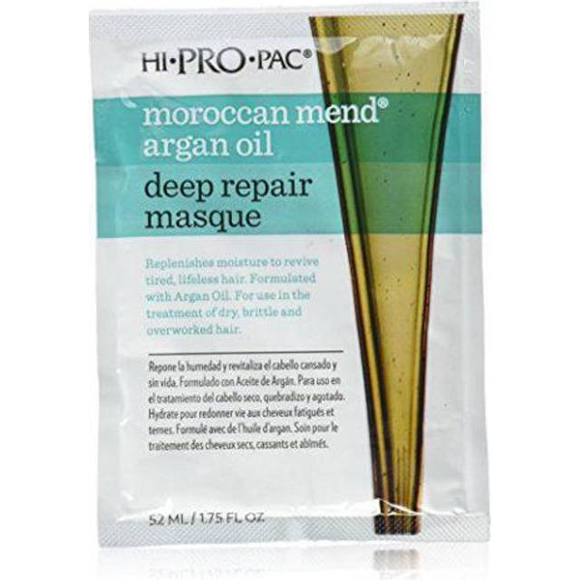 Hi Pro Pac Hair Mask, Moroccan Mend Argan Oil Deep Repair Hair Masque, 1.75 Oz