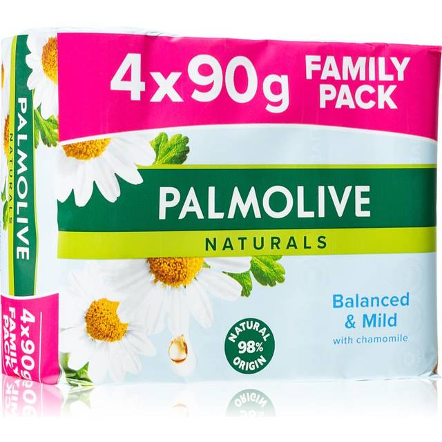 Palmolive Naturals Chamomile Sæbebar Med kamille 4x90
