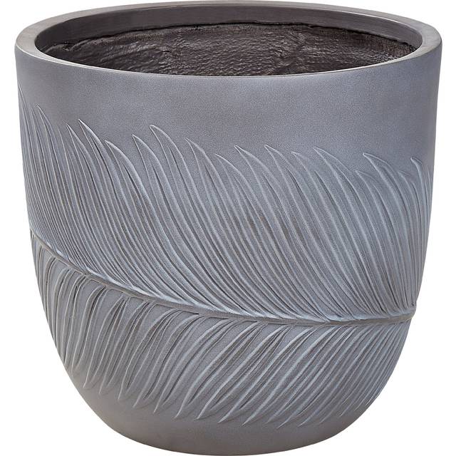 Beliani Plant Pot Ftero 42cm Grey, Grey