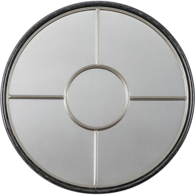 Gallery Direct Raywood Round Mirror Silver 800X35X800Mm, Grey
