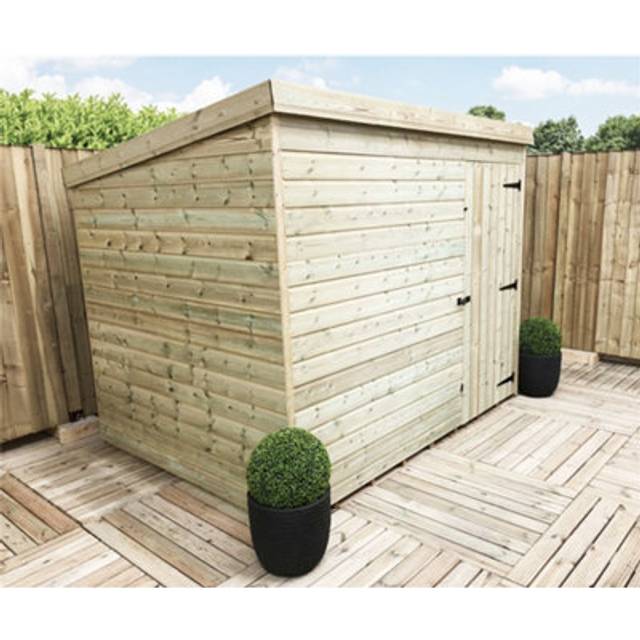 Rodborough 6 ft. W x 4 ft. D Solid Wood Garden Shed - Natural (121.92cm W X 182.88cm D X 200.66cm H)
