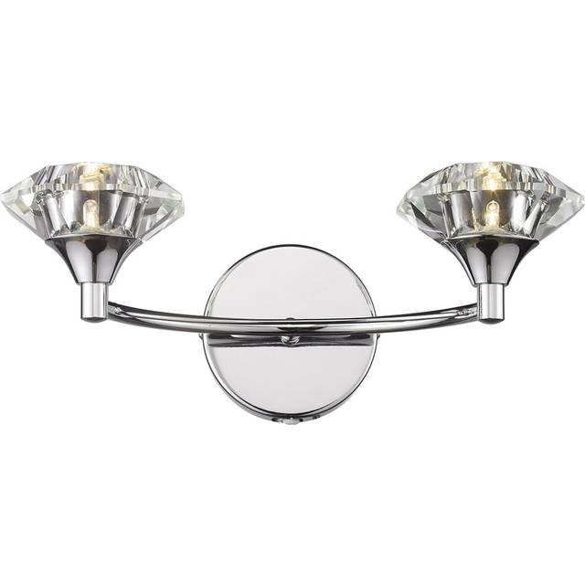 Dar Lighting Group Dar LUT0950 Luther Double Wall Light Chrome