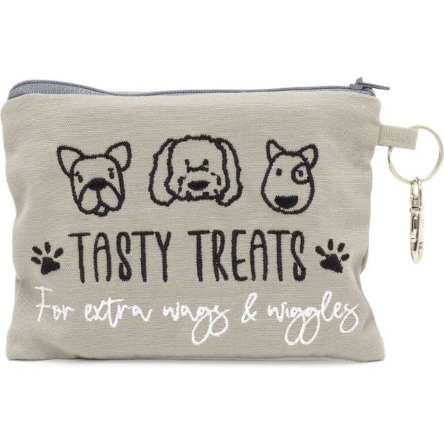 Dog Treat Pouch Grey Fabric Trainer Bag | Dog Treat Bags For Walking | Puppy Treat Pouch