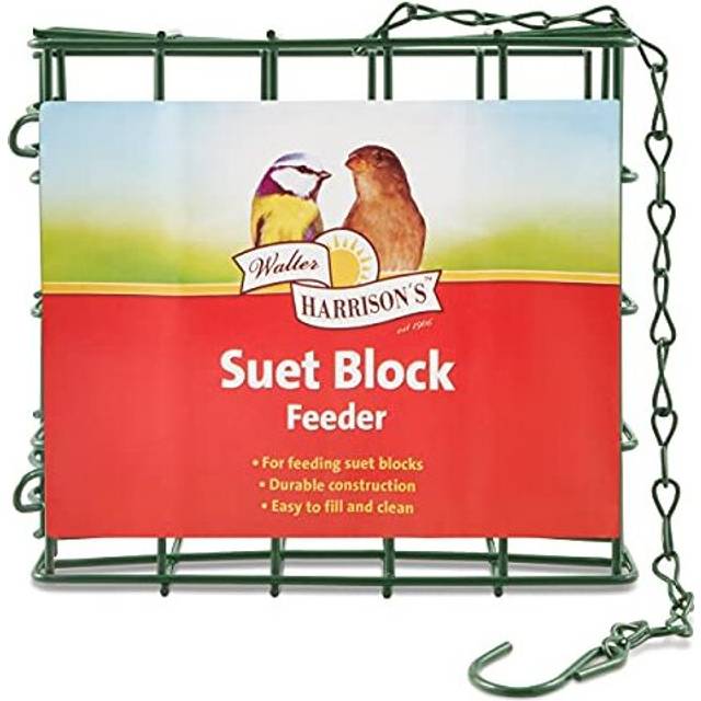 Walter Harrison's Energy Boost Hanging Suet Wild Bird Portable Food Block Cage Feeder - 12 cm