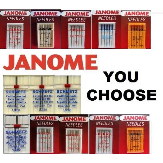 Janome Standard Sewing Needles, Sizes 9-16, Pack of 5