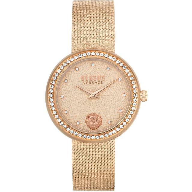 Womens Wristwatch Versus Versace Lea Vspen1620 Steel Gold Rose Swarovski Mesh
