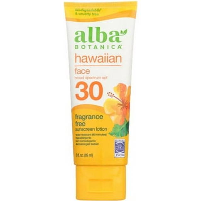 Alba Botanica Hawaiian Face Sunscreen SPF 30 Fragrance Free 3 fl oz