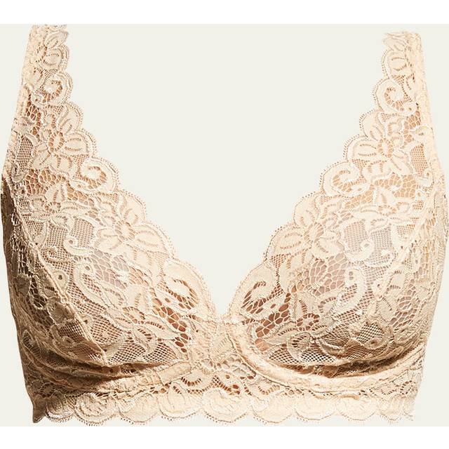 Hanro Womens Beige Moments Soft-cup Stretch-lace Triangle Bra 34b - BEIGE