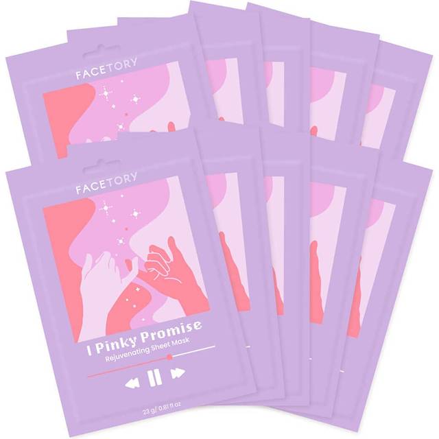 FACETORY K Beauty Face Mask Skin Care - REJUVENATING Sheet Mask for ACNE-PRONE Skin with Beetroot Extract | Brighten Skin  Protect  Strengthen (10 Pac
