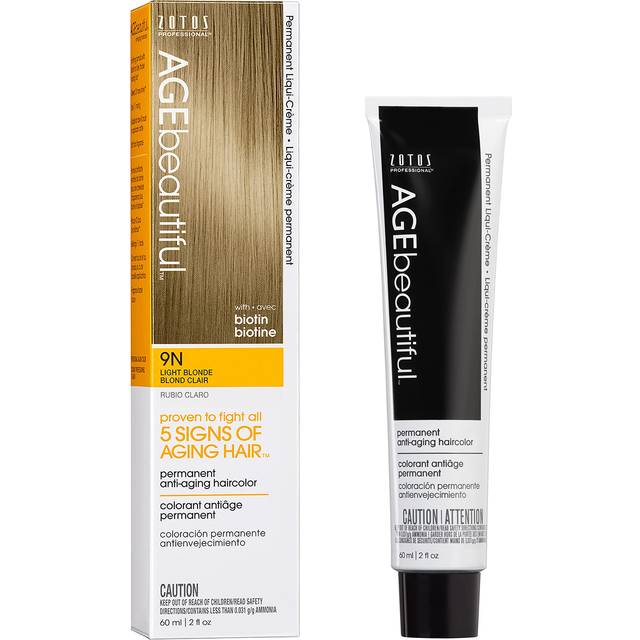 AGE beautiful Permanent Hair Color Dye Liqui Creme | 100% Gray Coverage | Anti-Aging Haircolor | Biotin for Thicker  Fuller Hair | Professional Salon