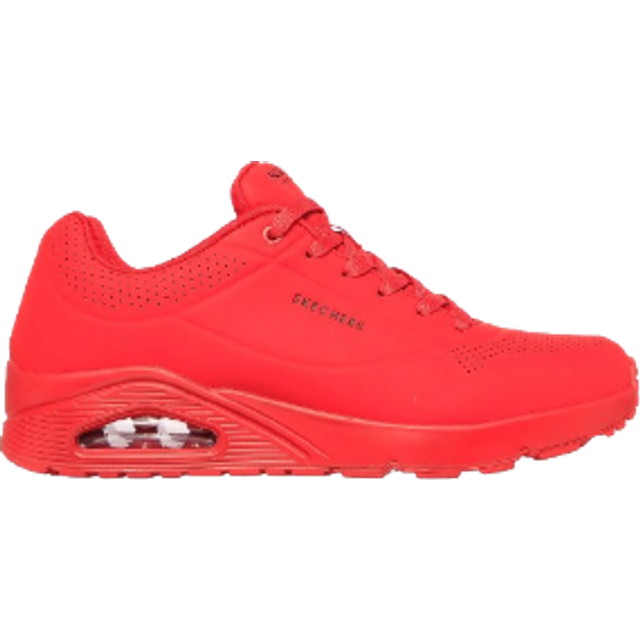 Skechers Uno Stand On Air herr Sneakers, Red Durabuck Mesh, 41 EU