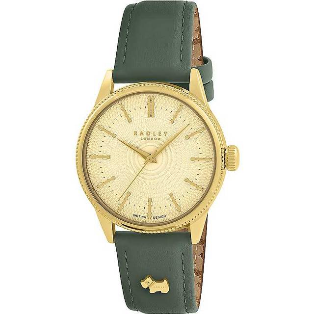 Radley Lewis Lane Ladies Coin Edge Bezel Dark Green Watch, Green, Women