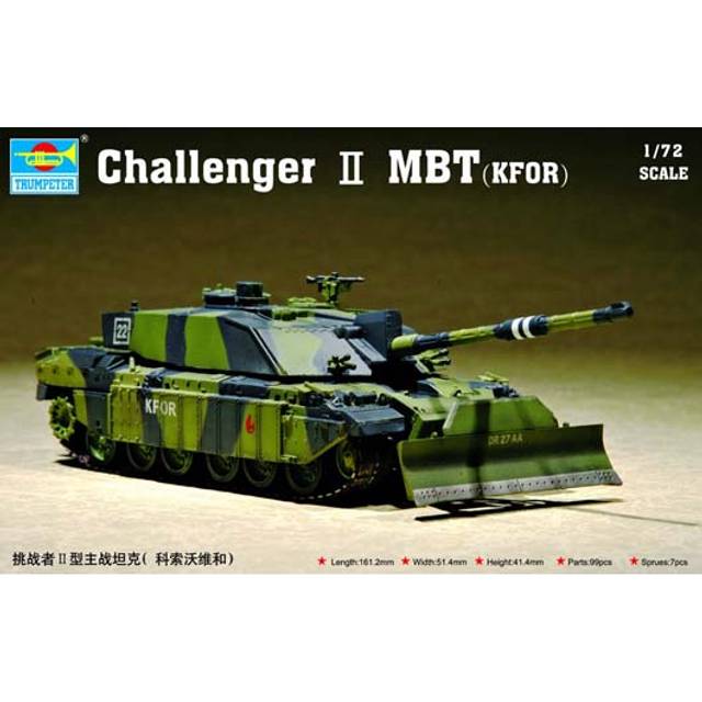 Trumpeter 1/72 Scale Challenger II MBT (KFOR) Model Kit - Black