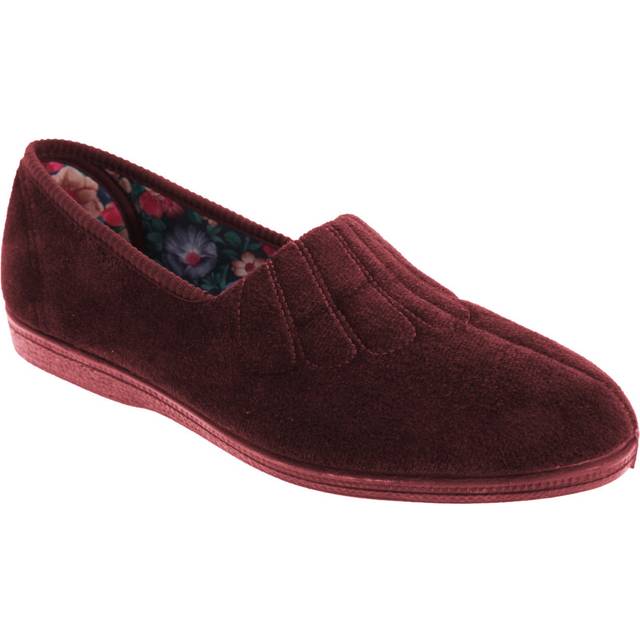 Sleepers Zara Slippers Womens Wide Fit | Slippers  | Wine  | UK Size 3