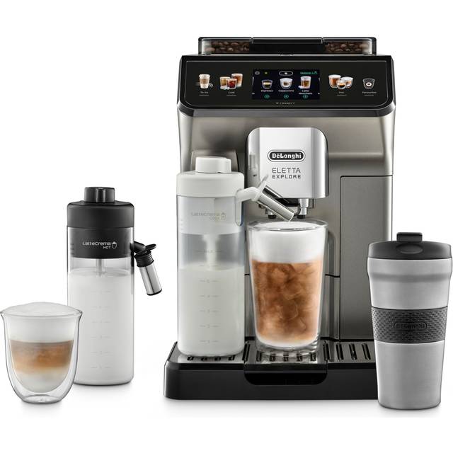 Delonghi Eletta Explore Bean to Cup Coffee Machine with Cold Brew Technology in Titanium ECAM45086T