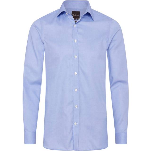 OSCAR JACOBSON Slim Fit Cut Away Non Iron Dobby |Blå |40