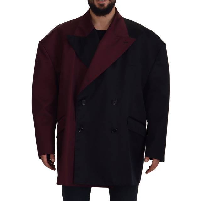 Dolce & Gabbana Bordeaux Polyester Double Breasted Jacket - IT50 | L