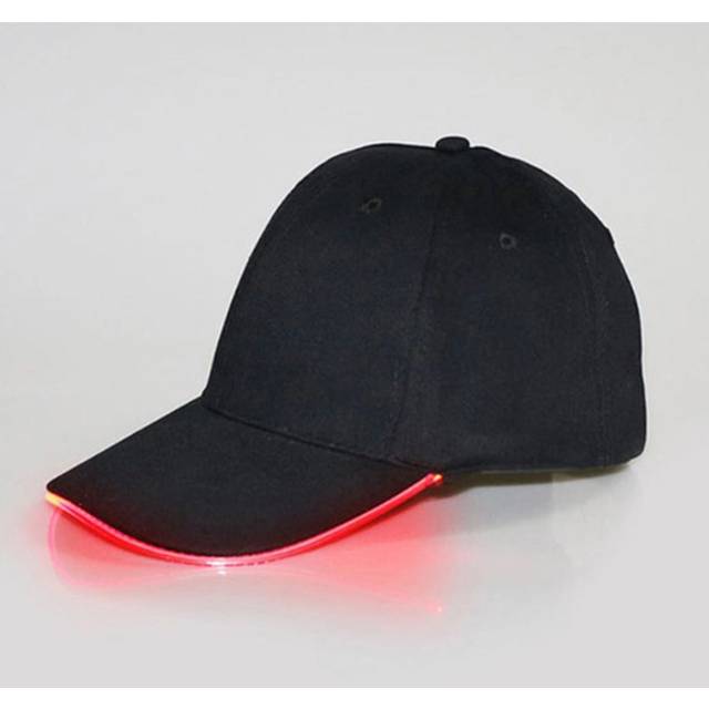 (Red) Colour LED Light Up Baseball Cap