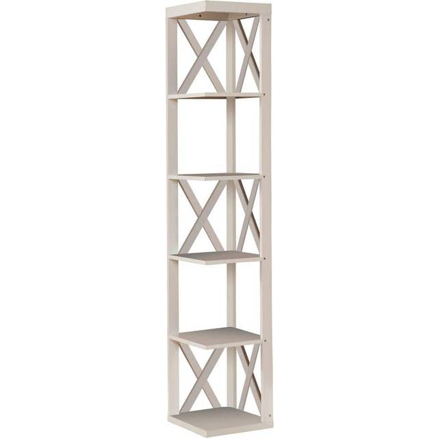 KB BK12 65 x 11 x 11 in. Corner Bookcase - White