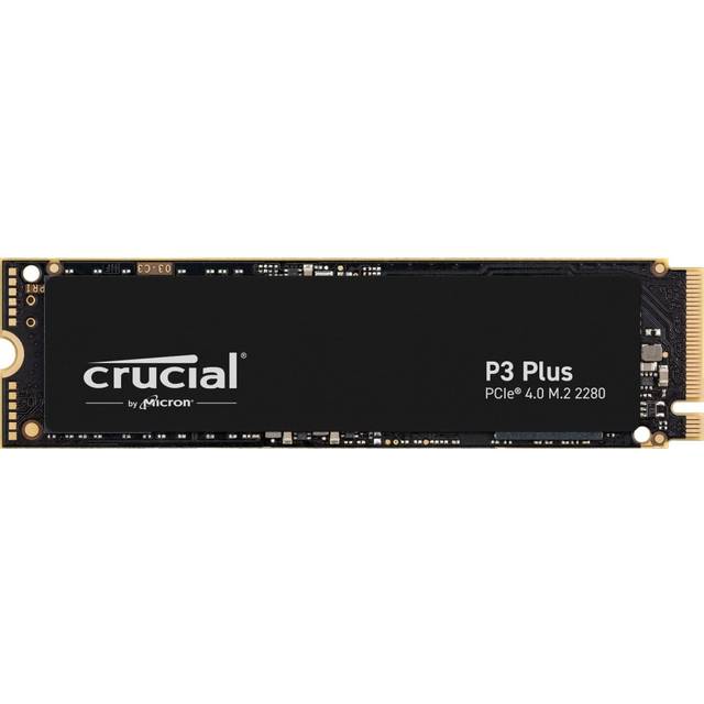 Crucial P3 Plus 4TB PCIe Gen4 NVMe M.2 Intern SSD, Upp till 4.800MB/s, Kompatibel med Laptop och Desktop, Solid State Drive - CT4000P3PSSD801