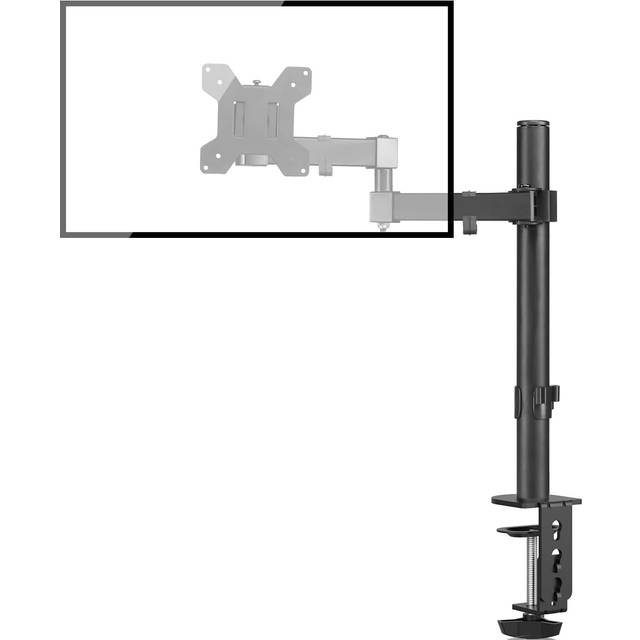 Single Monitor Arm Desk Mount, Max. Load 10kg, Single Monitor Mount for 13-32 inch LCD LED Screens, Adjustable Single Desk Mount with Tilt S