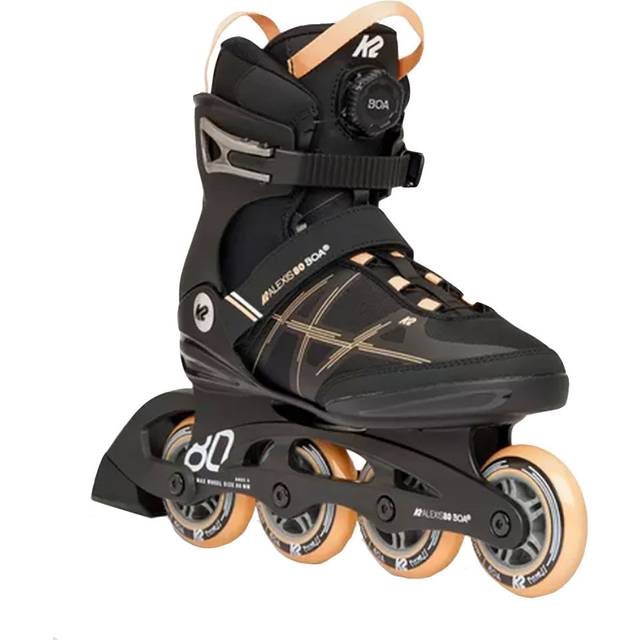K2 Skates dam Inline Skates ALEXIS 80 BOA, svart – persika, 30H0100.1.1.085
