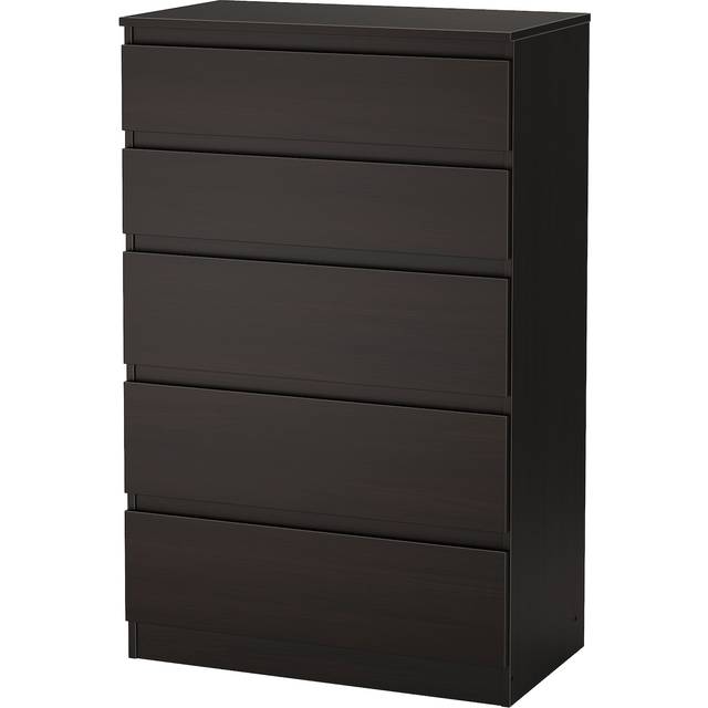 IKEA Kullen Drawer Set Chest of Drawers Bedroom Furniture - KULLEN Chest of 5 drawers, black-brown70x112 cm