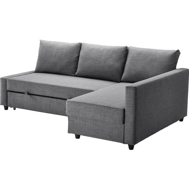 FRIHETEN Corner sofa-bed with storage, Skiftebo dark grey