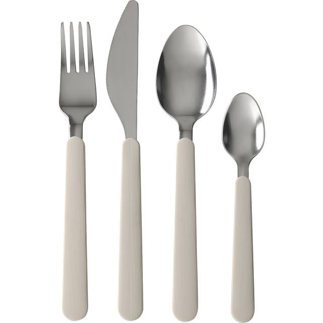 UPPHÖJD bestick 16 delar, beige