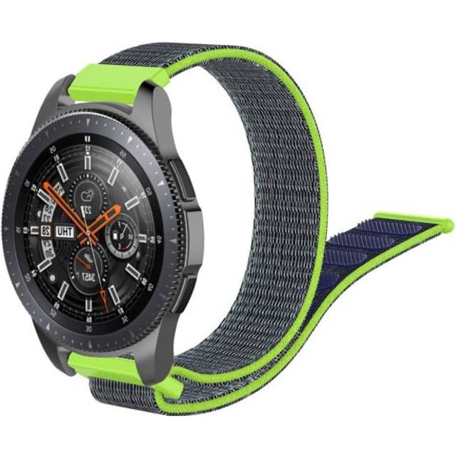 Samsung Galaxy Watch (46 mm) 22 mm klockarmband i nylon - Blå / Grön