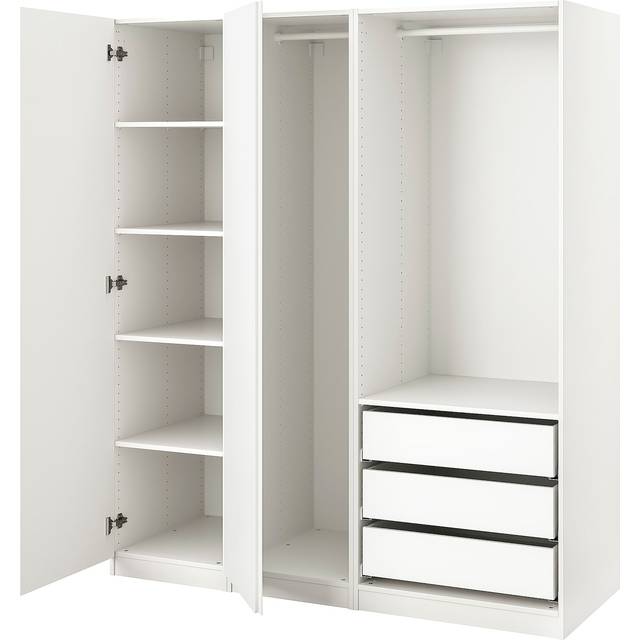 PAX / VIKANES garderob, vit/vit, 175x60x201 cm