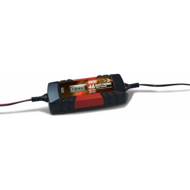 Maypole 7423 electronic car battery charger smart fast trickle pulse modes 4 amp
