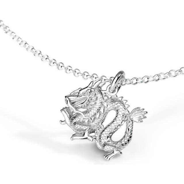 John Greed Signature Silver Dragon Necklace - silver