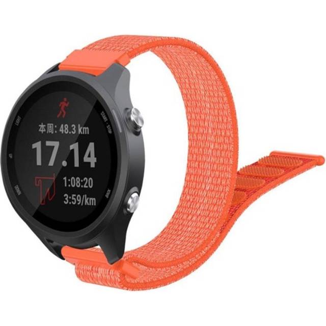Garmin Forerunner 245 klockarmband med kardborreband i nylon - Orange