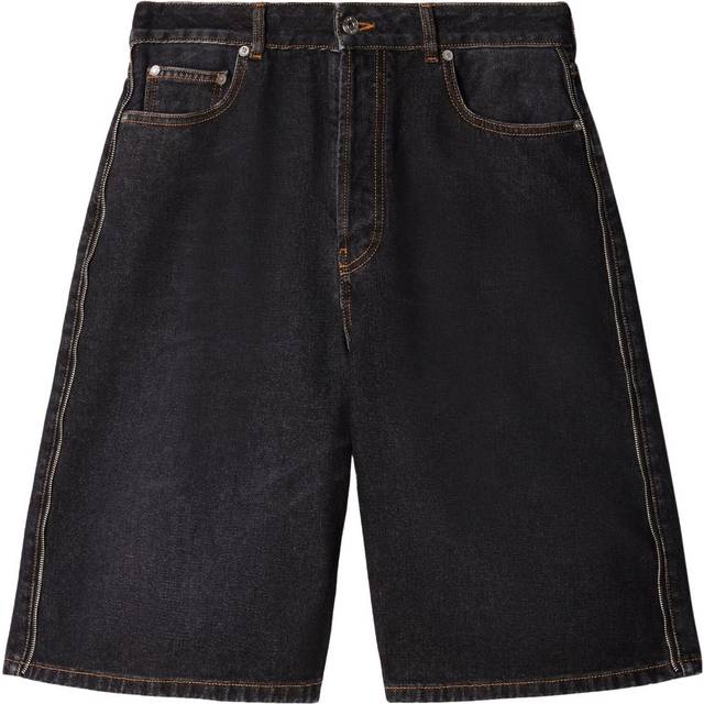 Off-White Arrow Tab Zip Denim Loose Shorts Blue - 33W