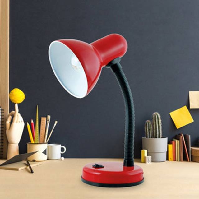 Homelife 35W 'Classic' Flexi Desk Lamp - Cardinal Red ~ 16's, Red