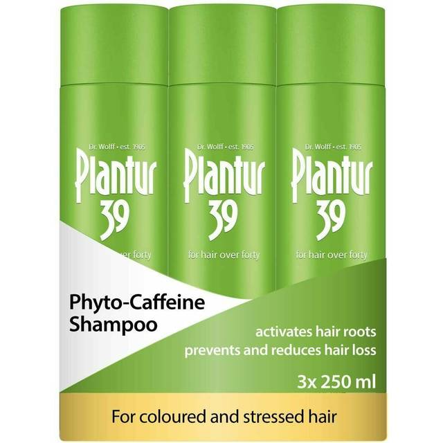 Plantur 39 Caffeine Shampoo Coloured Stressed Hair 3 x 250ml